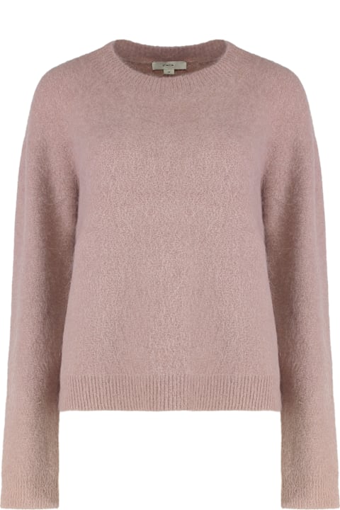 Vince for Kids Vince Round Neck Sweater In Brushed Alpaca Blend