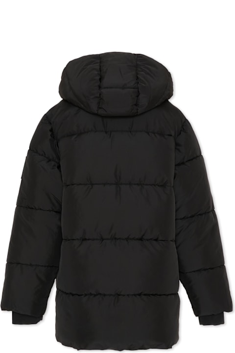 Homeware MSGM Black Down Jacket For Kids With Logo