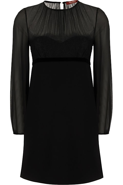 Max Mara Studio Dresses for Women Max Mara Studio Black Silk And Acetate Blend Dress