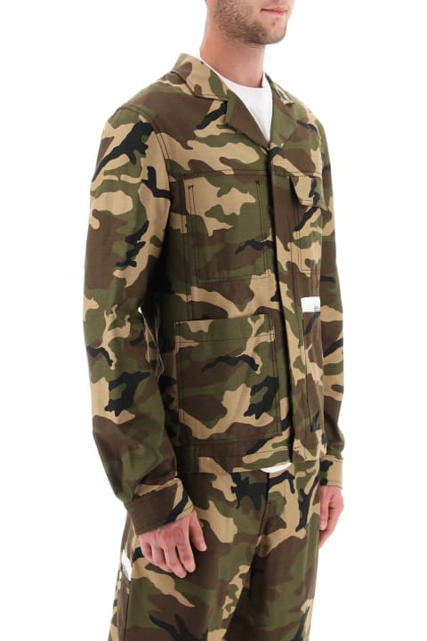 Palm Angels for Men Palm Angels Camouflage Jacket With Pockets