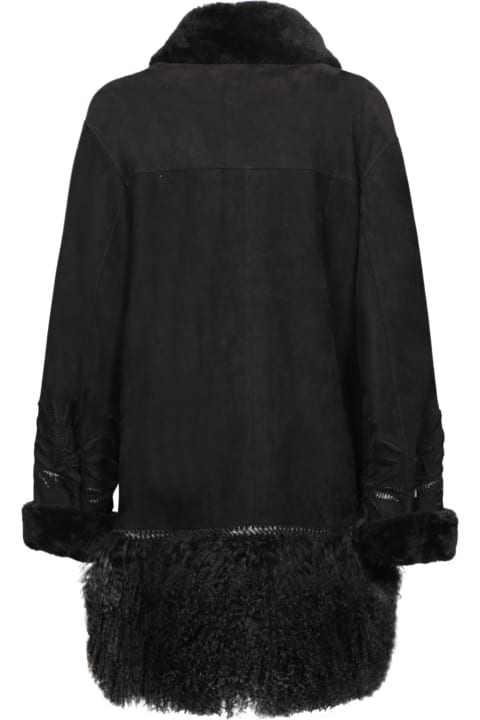 Ermanno Scervino Coats & Jackets for Women Ermanno Scervino Black Shearling Jacket