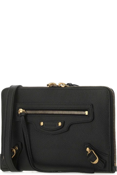 Balenciaga Bags for Women Balenciaga Black Leather Neo Classic S Pouch