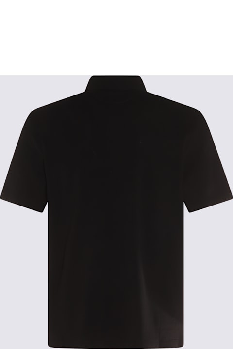 Topwear for Men Brunello Cucinelli Black Cotton Polo Shirt