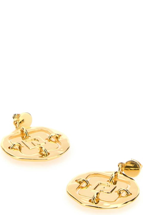 ウィメンズ ジュエリー Paco Rabanne Gold Metal Earrings