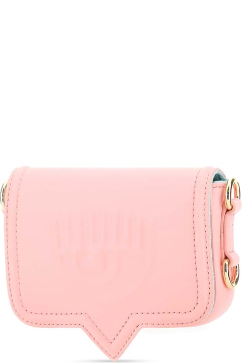 Chiara Ferragni for Women Chiara Ferragni Pink Synthetic Leather Mini Eyelike Crossbody Bag
