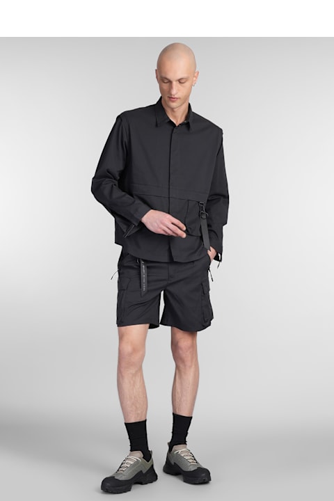 Alpha Industries الملابس لـ القسم الرجالي Alpha Industries Utility Cargo Short Shorts In Black Cotton