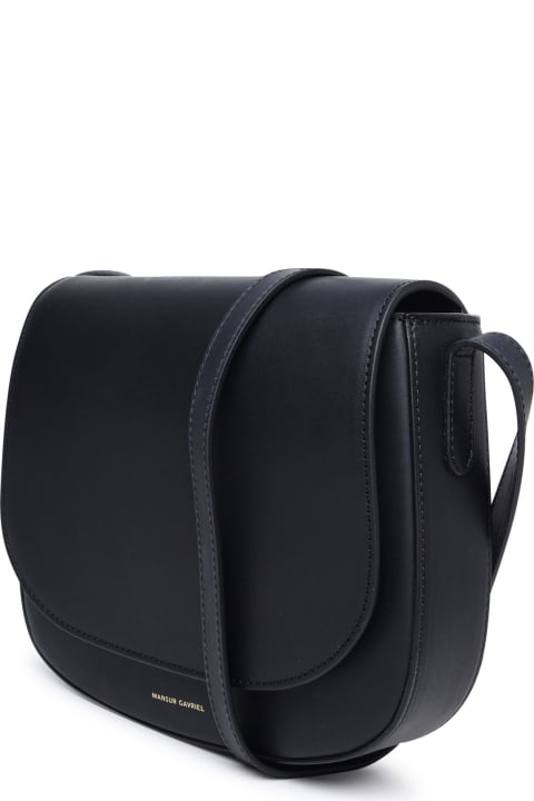 'classic' Mini Bag In Black Vegetable Tanned Leather