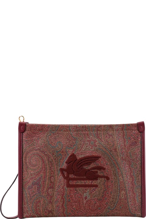 Bags for Men Etro Printed Fabric Pouch