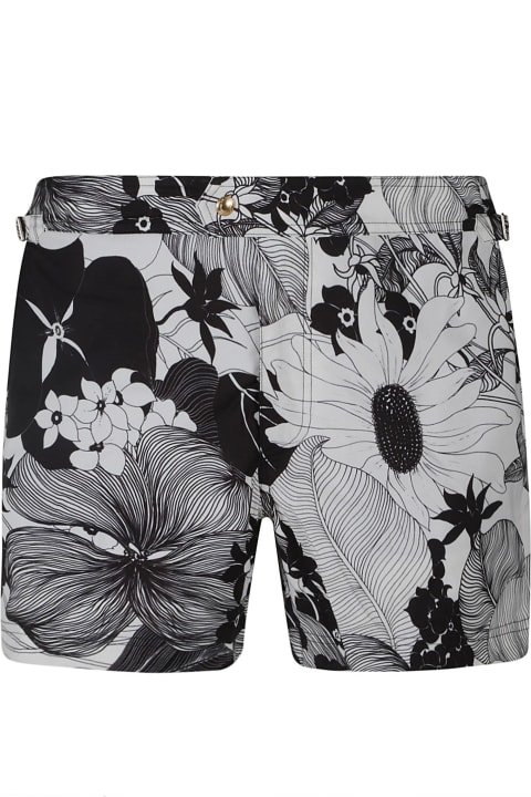 Tom Ford Pants for Men Tom Ford Allover Floral Print Swim Shorts