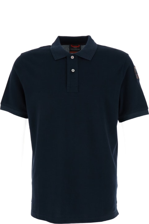 Parajumpers Topwear for Men Parajumpers Blue Polo Shirt In Cotton Man