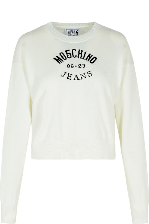 Homeware M05CH1N0 Jeans White Cotton Sweater
