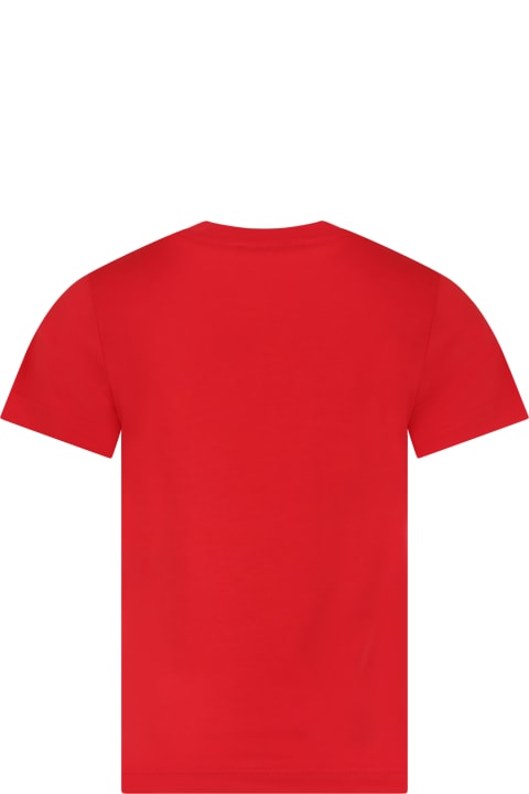 Dsquared2 T-Shirts & Polo Shirts for Boys Dsquared2 Red T-shirt For Boy With Logo