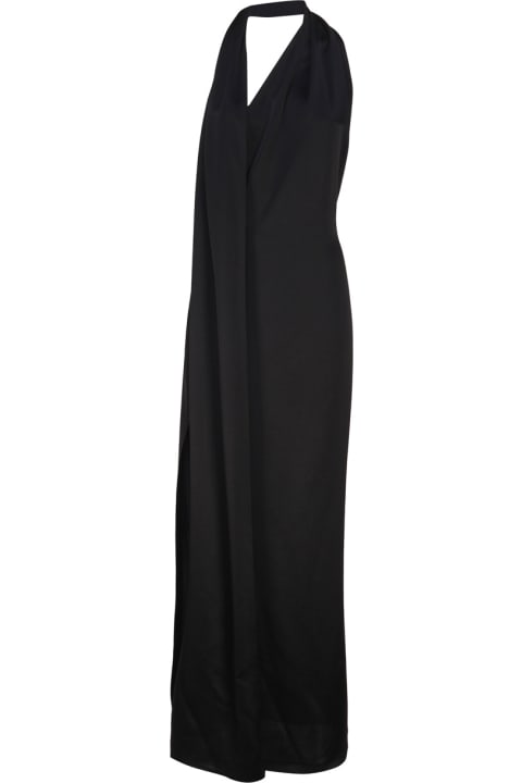 Homeware Loewe Black Satin Long Dress