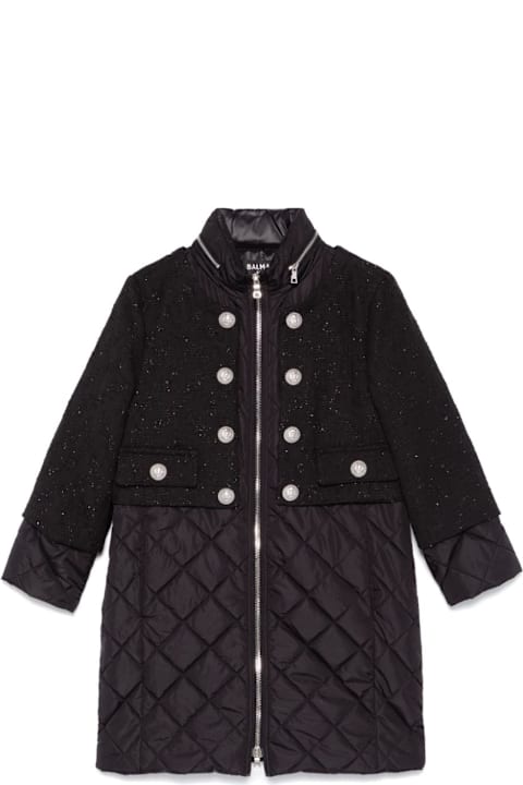 Balmain Coats & Jackets for Girls Balmain Piumino Con Bottoni