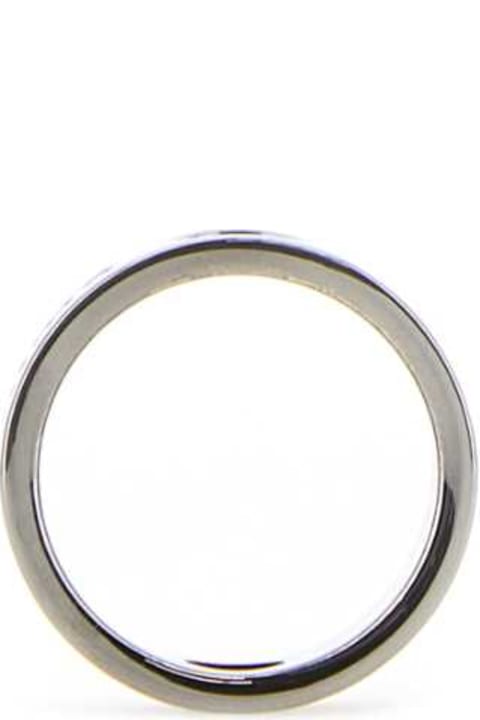 Rings for Women MM6 Maison Margiela Ruthenium Metal Ring