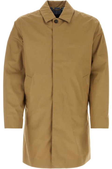 Barbour Coats & Jackets for Men Barbour Camel Polyester Blend Rokig Overcoat