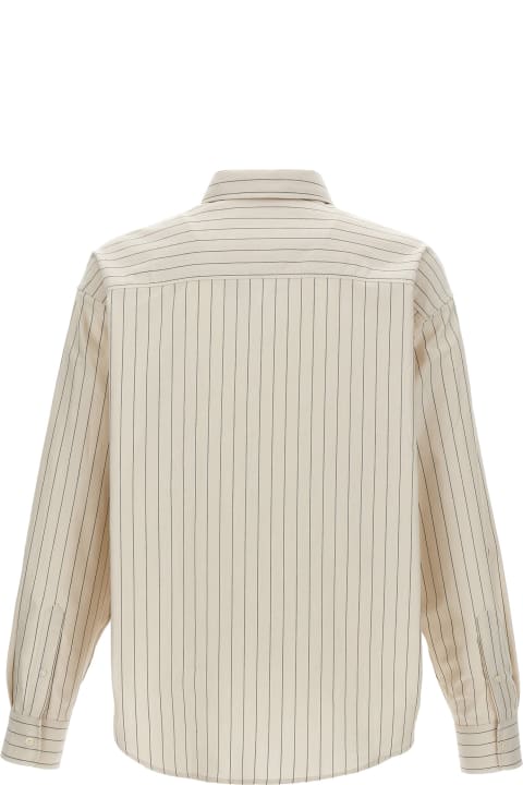 Topwear for Women Ami Alexandre Mattiussi Logo Embroidery Striped Shirt
