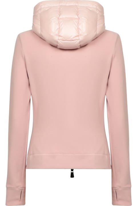 سترات لـ السيدات Moncler Grenoble Pink Zip-up Padded Cardigan