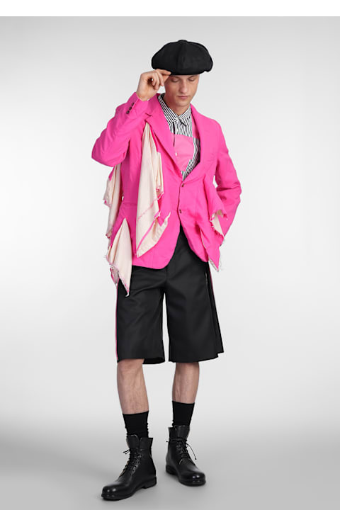 Comme Des Garçons Homme Plus معاطف وجواكت لـ القسم الرجالي Comme Des Garçons Homme Plus Blazer In Rose-pink Polyester