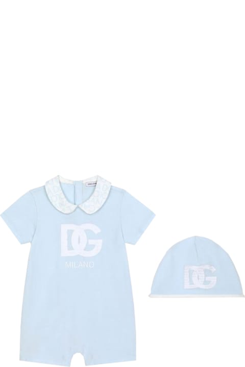 Dolce & Gabbana Accessories & Gifts for Baby Boys Dolce & Gabbana 2 Piece Gift Set In Jersey