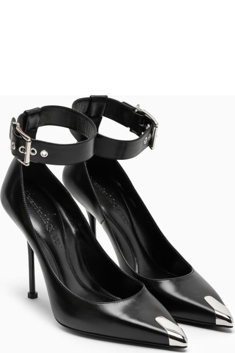 Alexander McQueen Shoes for Women Alexander McQueen Black Leather Punk Pumps