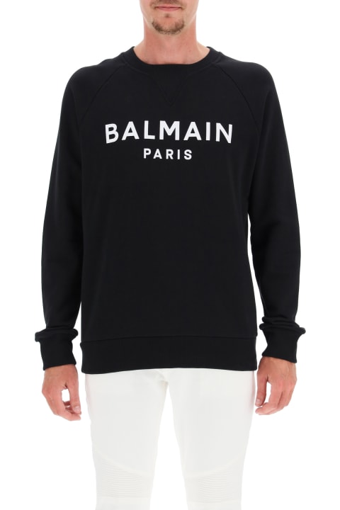 Fleeces & Tracksuits for Men Balmain Logo Print Sweatshirt
