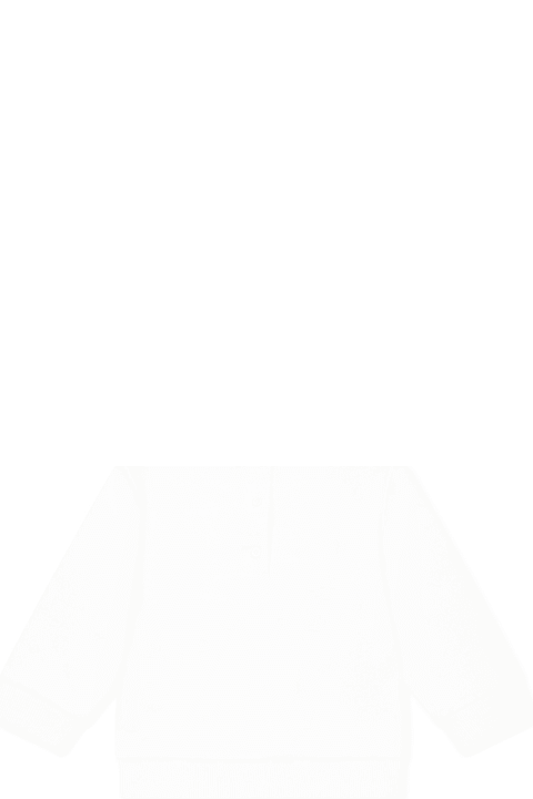 Balmain لـ Kids Balmain White Sweatshirt For Baby Girl With Logo