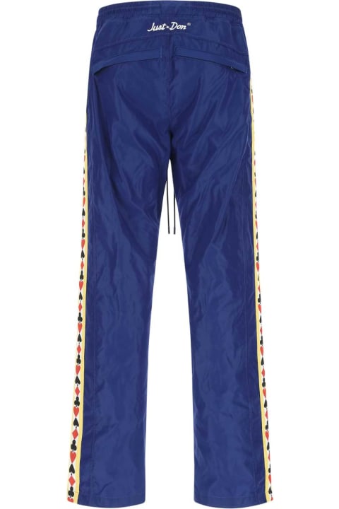 Just Don Men Just Don Blue Tech Fabric Joggers