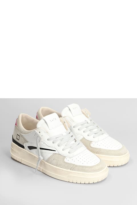 D.A.T.E. Shoes for Women D.A.T.E. Torneo Sneakers In White Suede And Leather