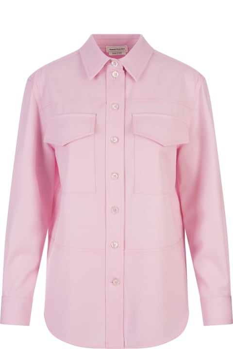 Fashion for Women Alexander McQueen Shirt With Military Pockets In Light Pink