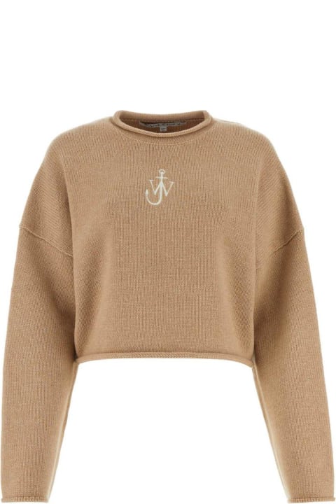 J.W. Anderson Sweaters for Women J.W. Anderson Anchor Logo Embroidered Cropped Jumper
