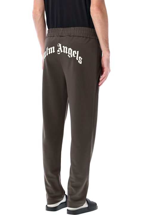 Palm Angels Pants for Men Palm Angels Curved Logo Track Pants