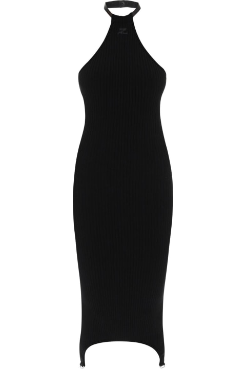 Fashion for Women Courrèges Sheath Midi Dress In Rib Knit