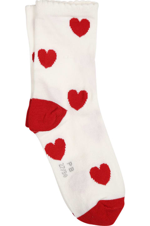 ガールズ Petit Bateauのアンダーウェア Petit Bateau Set Of Socks For Girl With Hearts