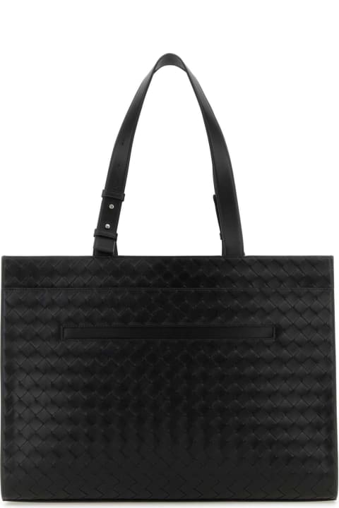 ウィメンズ Bottega Venetaのバッグ Bottega Veneta Black Leather Cargo Handbag