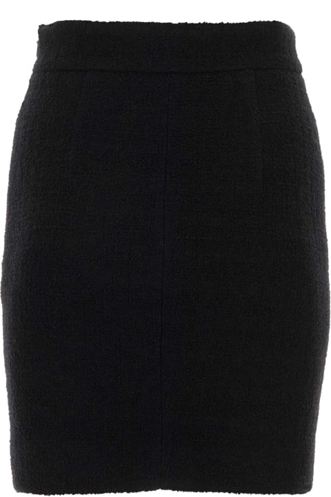 Moschino for Women Moschino Black Wool Blend Miniskirt