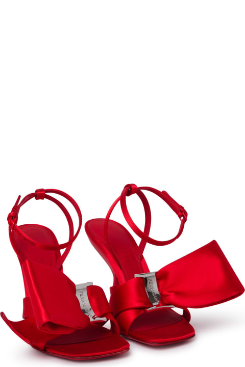 Fashion for Women Ferragamo Helena Red Satin Sandals
