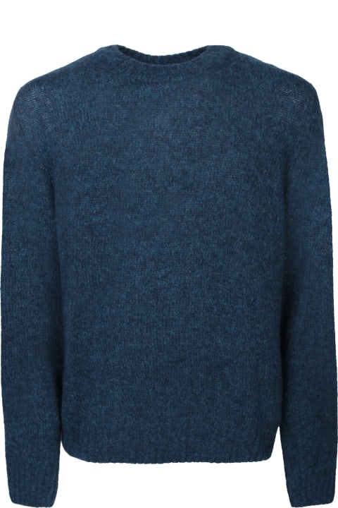 メンズ Lardiniのニットウェア Lardini Roundneck Blue Sweater