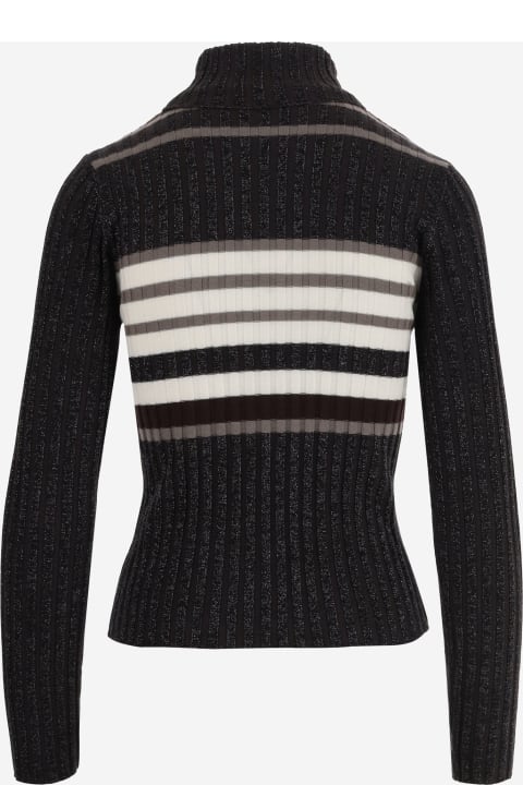 Alto Milano Sweaters for Women Alto Milano Wool Blend Pullover With Striped Pattern