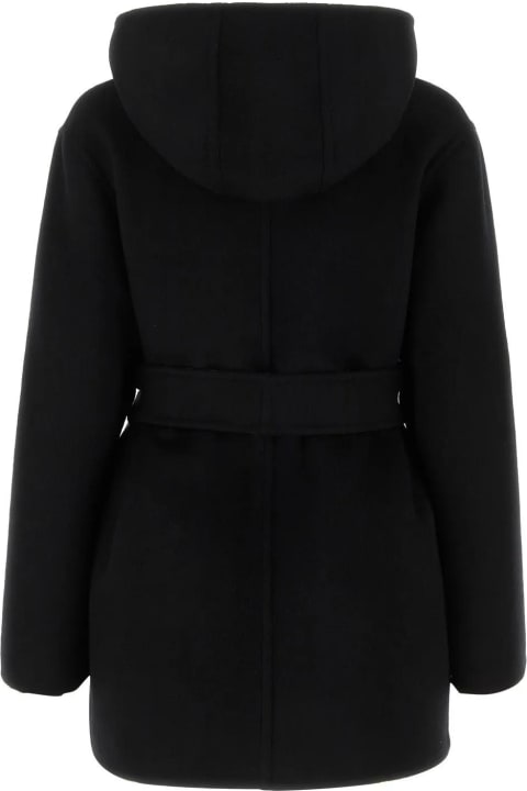 ウィメンズ Valentinoのコート＆ジャケット Valentino Black Wool Blend Coat