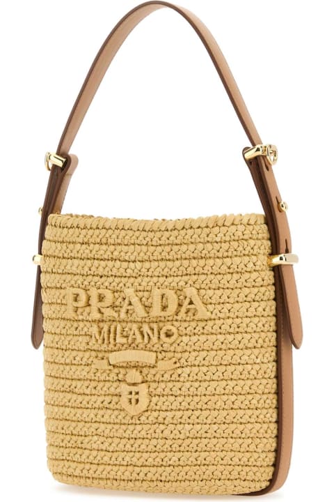 Prada for Women Prada Raffia Bucket Bag