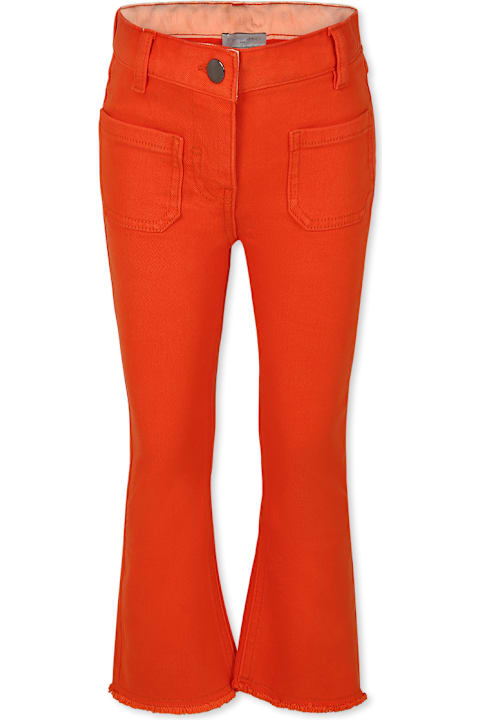 Homeware Stella McCartney Kids Orange Trousers For Girl With Logo