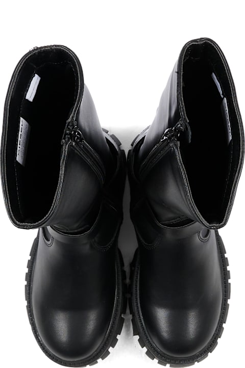 Homeware Diesel Black Boots For Girl With Logo