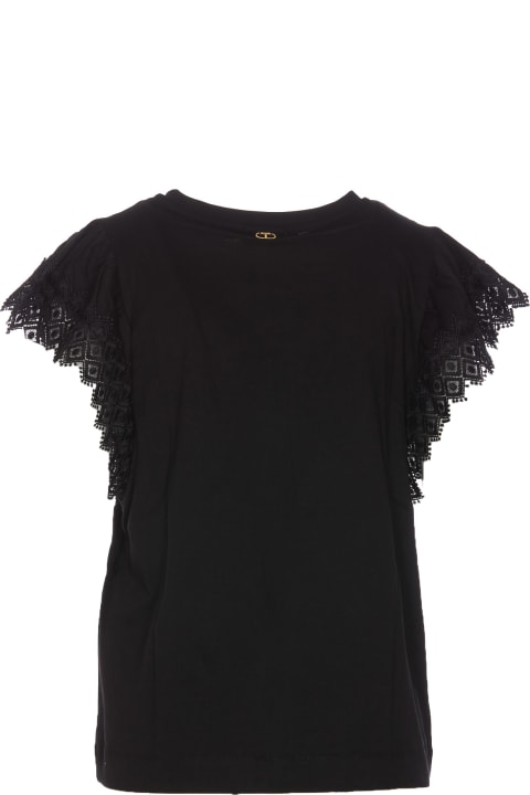 Clothing Sale for Women TwinSet T-shirt With Macrame' Sleeves TwinSet