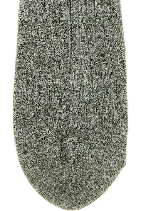 Gallo for Women Gallo Melange Green Stretch Linen Blend Socks