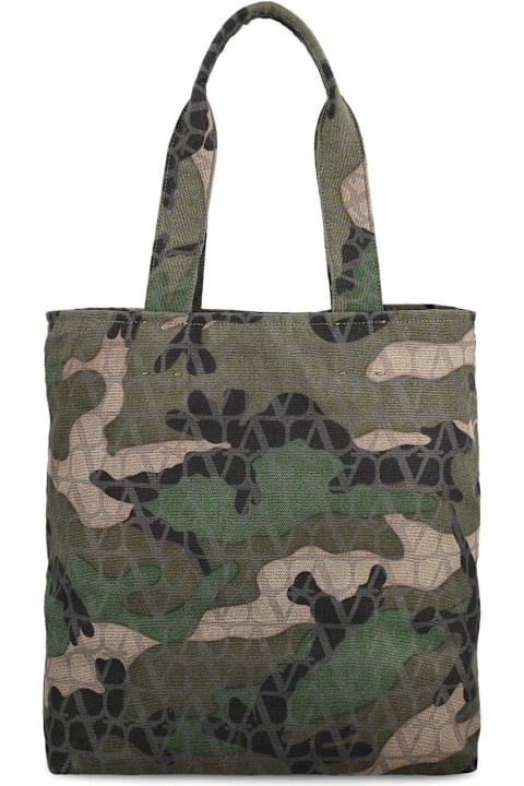 Totes for Men Valentino Garavani Camouflage-patterned Top Handle Bag