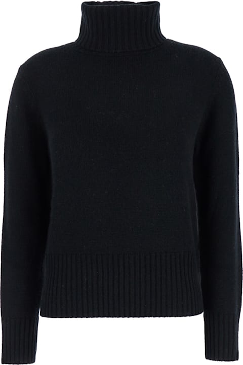 Allude for Men Allude Black High Neck Sweater In Wool And Cashmere Woman