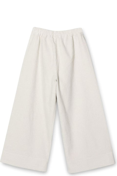 Il Gufo Bottoms for Girls Il Gufo Wide Leg Ribbed Pants