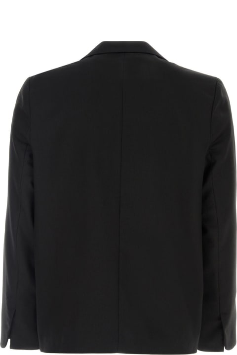 Séfr Coats & Jackets for Men Séfr Black Jersey Power Blazer