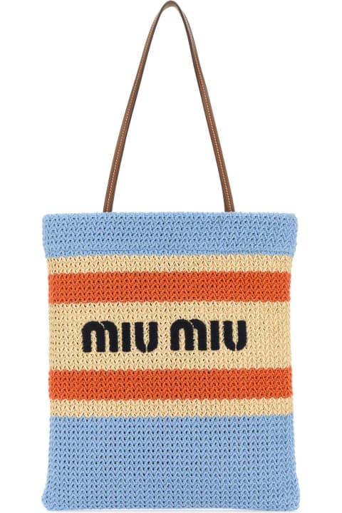 Bags for Women Miu Miu Multicolor Crochet Shopping Bag